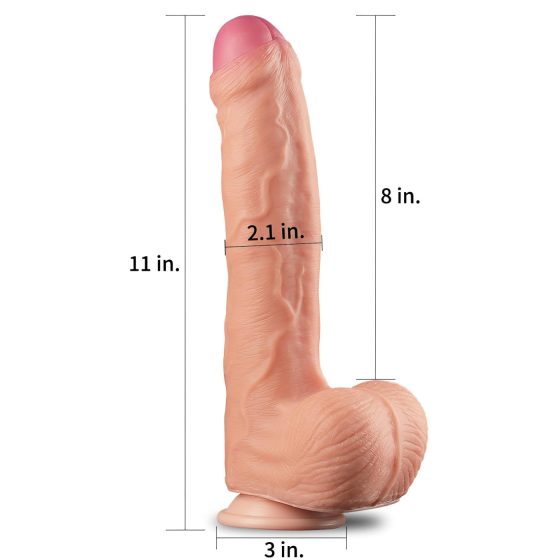 Lovetoy Nature Cock - Dual-Layer Realistic Dildo - 28cm (Natural)