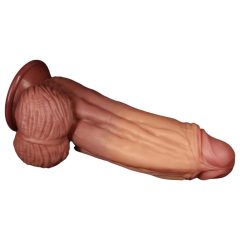 LoveToy - Dual-Layer Realistic Dildo - 26cm (Natural)