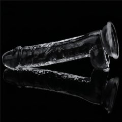   Lovetoy Flawless Clear - Suction Cup Dildo with Balls - 19cm (Transparent)