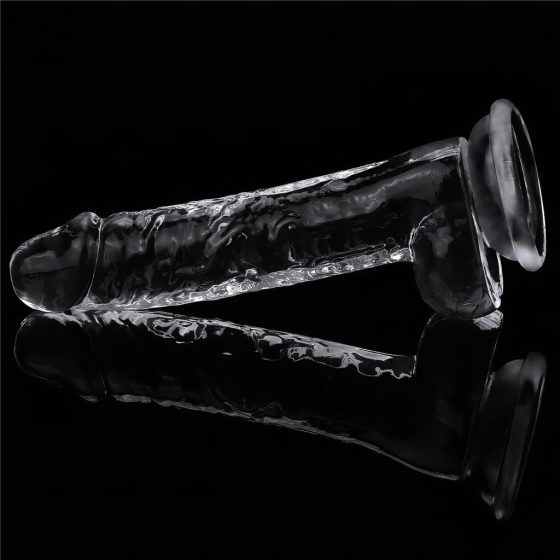 Lovetoy Flawless Clear - Suction Cup Dildo with Balls - 19cm (Transparent)