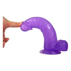   Lovetoy Jelly Studs - realistic dildo with suction cup - 20cm (purple)