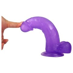   Lovetoy Jelly Studs - realistic dildo with suction cup - 20cm (purple)