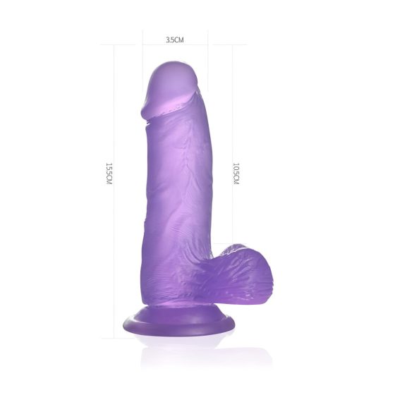 Lovetoy Jelly Studs - Realistic Suction Cup Dildo - 15cm (Purple)