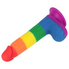 Lovetoy Prider - Realistic Dildo with Balls - 20cm (Rainbow)