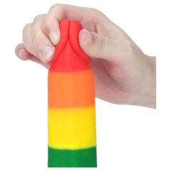 Lovetoy Prider - Realistic Dildo with Balls - 20cm (Rainbow)