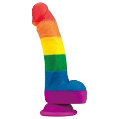   Lovetoy Prider - 19cm Realistic Liquid Silicone Rainbow Dildo