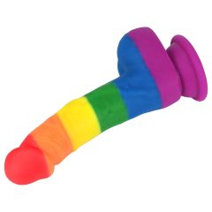   Lovetoy Prider - Realistic Liquid Silicone Dildo - 19cm (Rainbow)