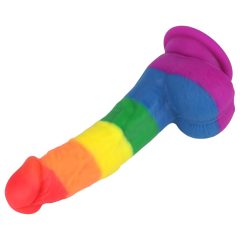   Lovetoy Prider - Realistic Liquid Silicone Dildo - 19cm (Rainbow)