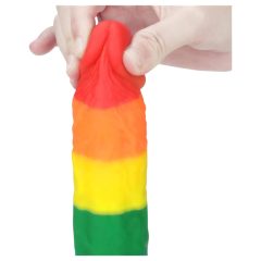   Lovetoy Prider - Realistic Liquid Silicone Dildo - 19cm (Rainbow)