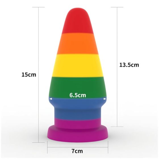 Lovetoy Prider - Rainbow Anal Expander Dildo - 15cm