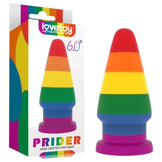 Lovetoy Prider - anal expander plug - 15 cm (rainbow)