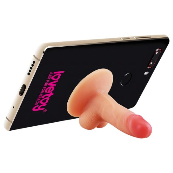 Lovetoy - Suction Cup Phone Holder - Mini Dildo (Natural)