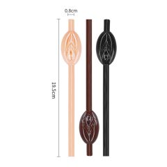 Lovetoy - Vagina Straw (Natural-Brown-Black)