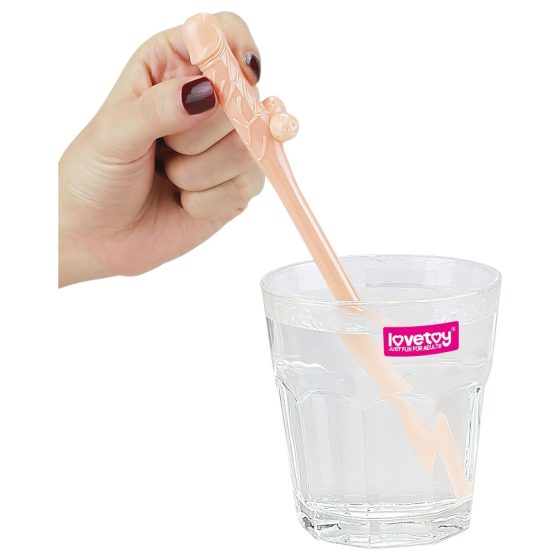 Lovetoy - Realistic Penis Straw (Natural)