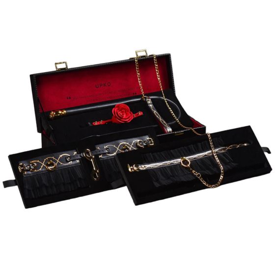 ZALO - luxury bondage set in storage (black)