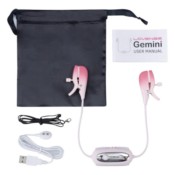 LOVENSE Gemini - Smart Vibrating Nipple Clips (Pink)