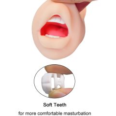   Tracy's Dog Cup - Realistic Mouth Masturbator with Teeth (Natural)