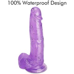   Tracy's Dog Jelly 8 - Suction Cup Dildo with Balls (Purple)