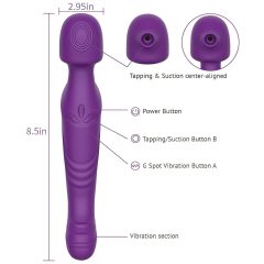   Tracy's Dog Wand - Waterproof, Rechargeable, Pulsating Massage Vibrator (Purple)