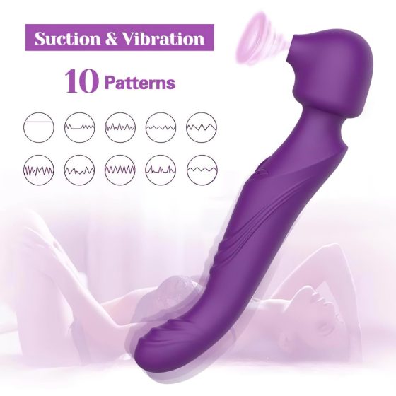 Tracy's Dog Wand - Waterproof, Rechargeable, Pulsating Massage Vibrator (Purple)