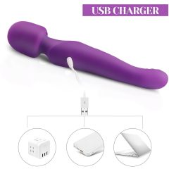   Tracy's Dog Wand - Waterproof, Rechargeable, Pulsating Massage Vibrator (Purple)