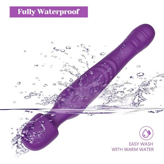 Tracy's Dog Wand - Waterproof, Rechargeable, Pulsating Massage Vibrator (Purple)