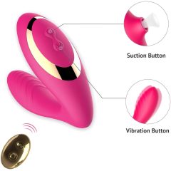 Tracy's Dog 2 - Air Pulse 2in1 Vibrator (Pink)