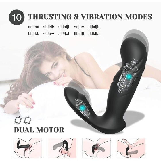 / Tracy's Dog Lucky 7 - Radio-Controlled Thrusting Vibrator (Black)