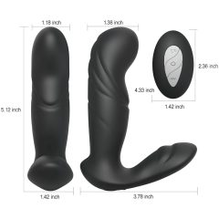   Tracy's Dog Lucky 7 - Radio-Controlled Thrusting Vibrator (Black)