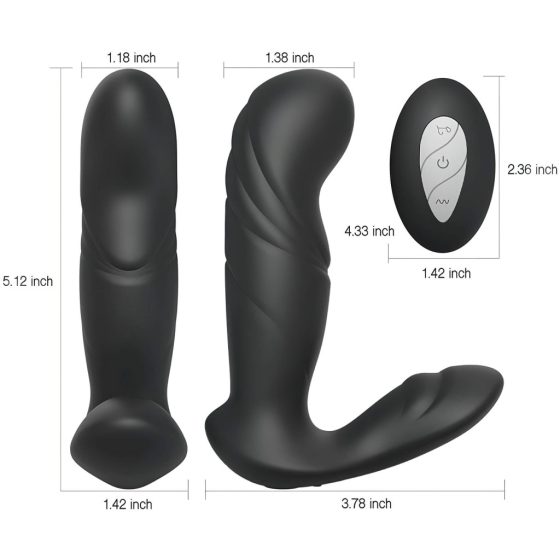 / Tracy's Dog Lucky 7 - Radio-Controlled Thrusting Vibrator (Black)