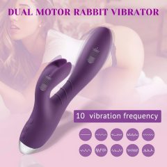   Tracy's Dog Rabbit - Waterproof, Rechargeable Clitoral Vibrator (Purple)