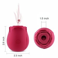   Tracy's Dog Rose - Waterproof Air Pulse Clitoral Stimulator (Red)