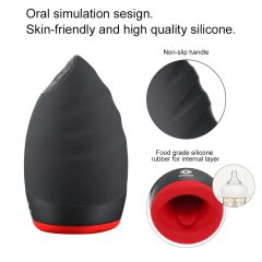   OTOUCH Chiven 2 - Rechargeable Vibrating Oral Masturbator (Black)