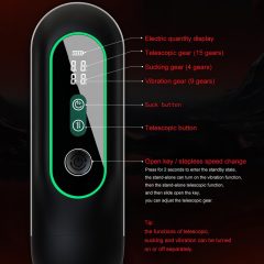   Leopard - Battery-Powered, Vibrating, Up-and-Down Masturbator (Black)