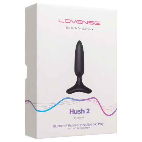 LOVENSE Hush 2 XS - Rechargeable Small Anal Vibrator (25mm) - Black