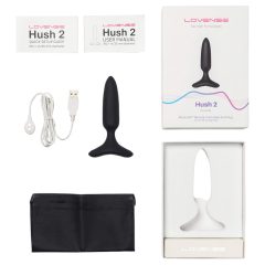   LOVENSE Hush 2 XS - Rechargeable Small Anal Vibrator (25mm) - Black