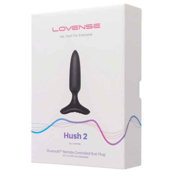 LOVENSE Hush 2 XS - Rechargeable Small Anal Vibrator (25mm) - Black