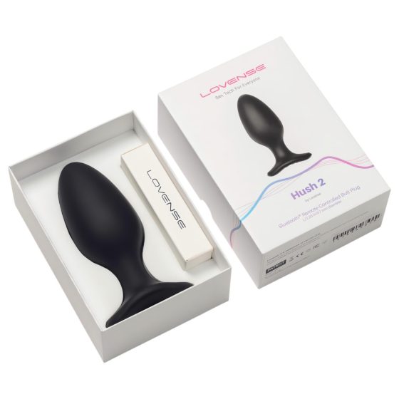 LOVENSE Hush 2 L - Rechargeable Small Anal Vibrator (57mm) - Black