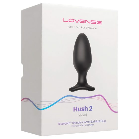 LOVENSE Hush 2 L - Rechargeable Small Anal Vibrator (57mm) - Black