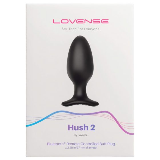 LOVENSE Hush 2 L - Rechargeable Small Anal Vibrator (57mm) - Black