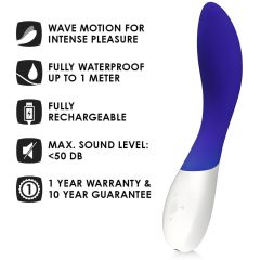 LELO Mona Wave - Waterproof G-Spot Vibrator (Blue)