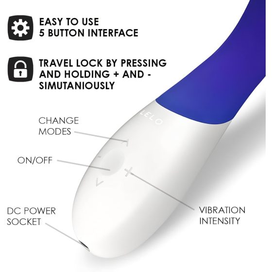 LELO Mona Wave - waterproof G-spot vibrator (blue)