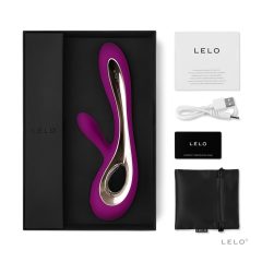   LELO Soraya 2 - Rechargeable, Waterproof Vibrator with Clitoral Stimulator (Purple)