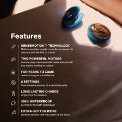 LELO Tiani Duo Silicone Couples Vibrator (Blue)