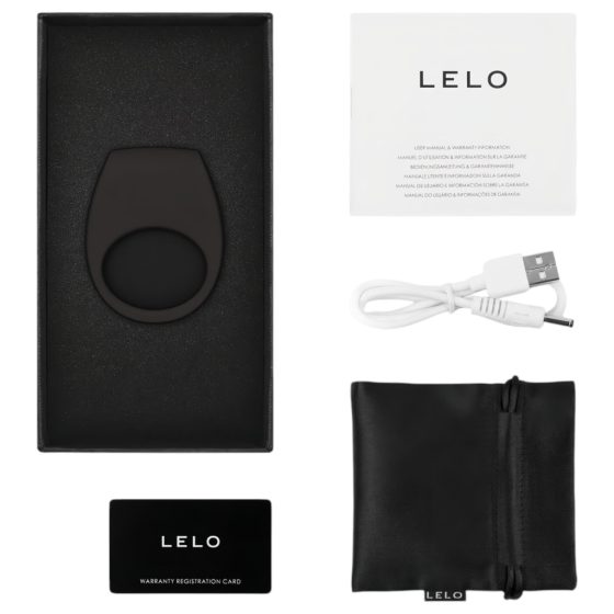 LELO Tor 3 - Rechargeable Smart Vibrating Cock Ring (Black)