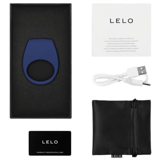 LELO Tor 3 - Rechargeable Smart Vibrating Cock Ring (Blue)