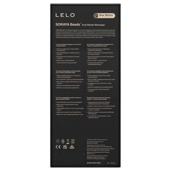 LELO Soraya Beads - Rechargeable, Waterproof Anal Vibrator (Black)