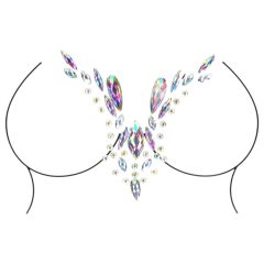 Le Désir Deep V - Glittery Cleavage Sticker (Rainbow)