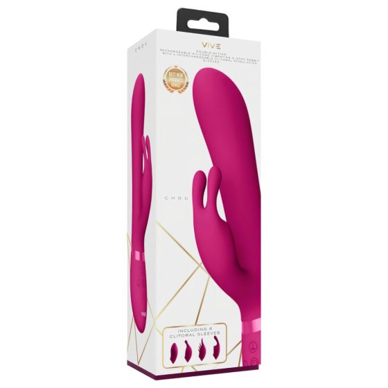 Vive Chou - Rechargeable, Interchangeable Head Clitoral Vibrator (Pink)