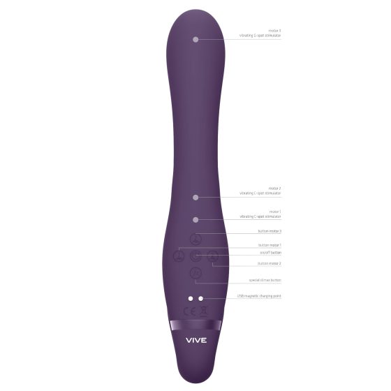 Vive Suki - Rechargeable Strapless Strap-On Vibrator (Purple)